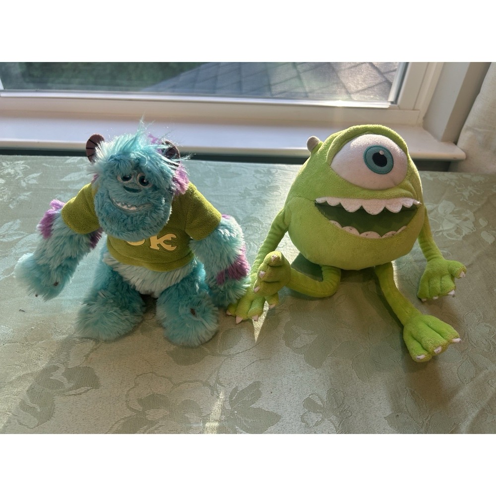Disney Monsters Inc Small Sully & Mike Plush Lot Monsters University Lot